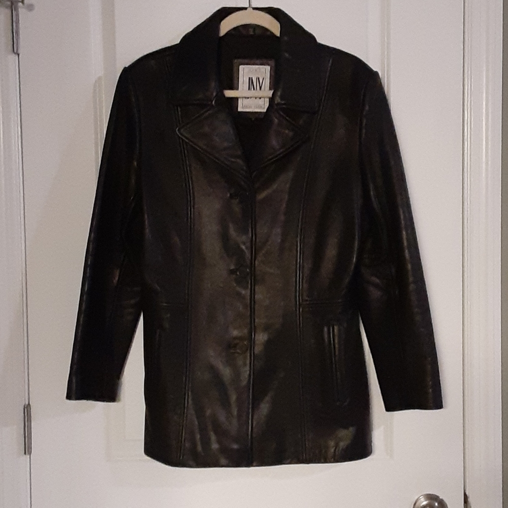 Jones New York Leather coat